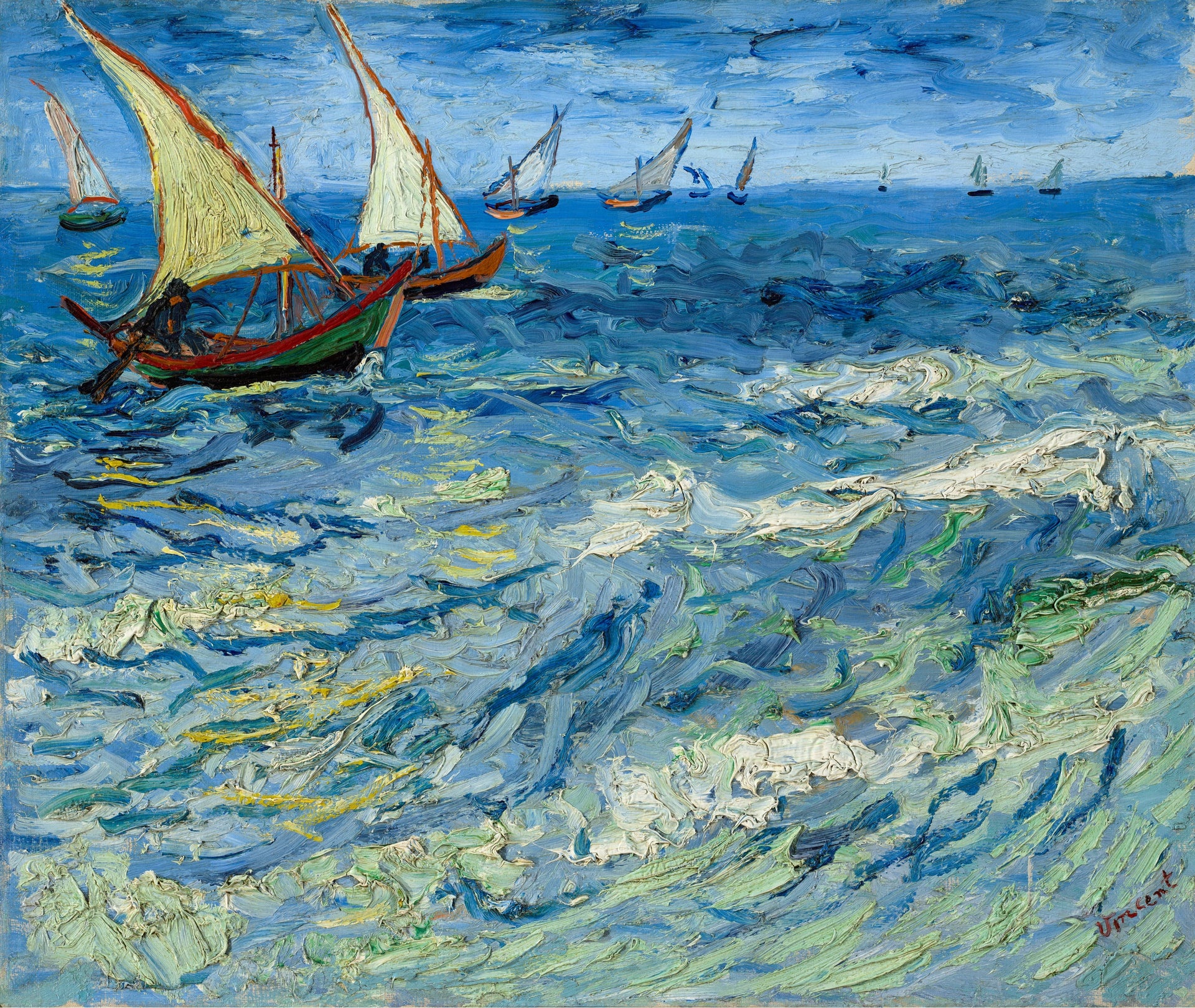 La Mer aux Saintes-Maries F417 de Vincent van Gogh