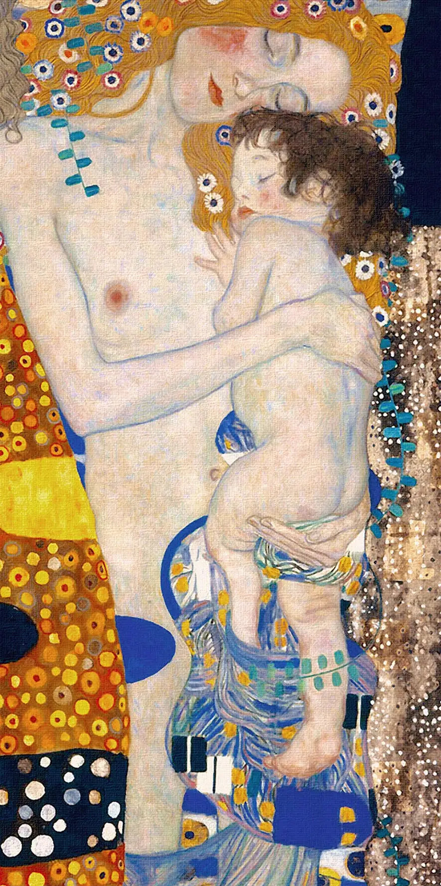 👩‍👦 אם וילד (פרט II מתוך Les Trois Âges de la Femme) – גוסטב קלימט (1905)