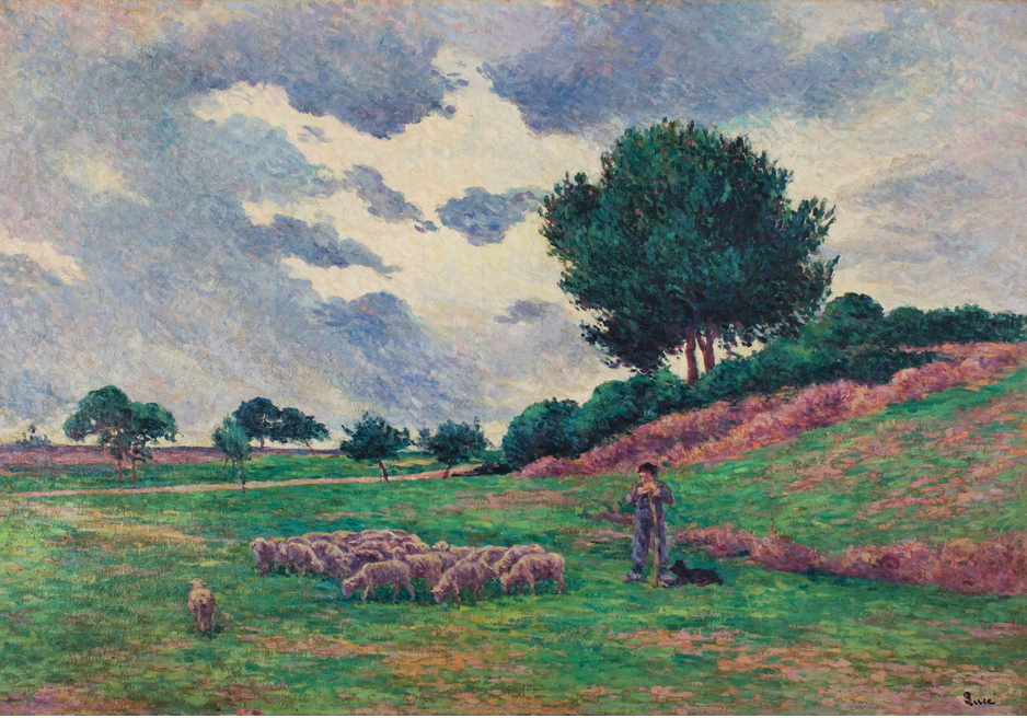Méréville le troupeau de moutons - Maximilien Luce - Alpha Reproduction