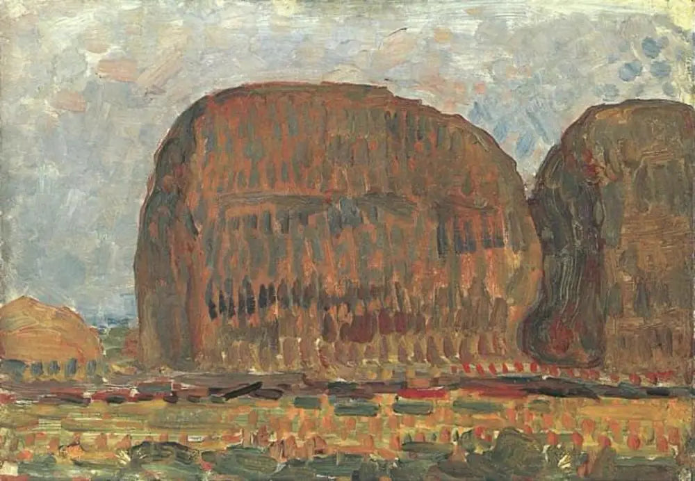 Reproduction du tableau « Meules de foin II - Piet Mondrian » par Alpha Reproduction en peinture à l’huile