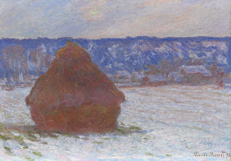 טחנות, אפקט של שלג - Claude Monet
