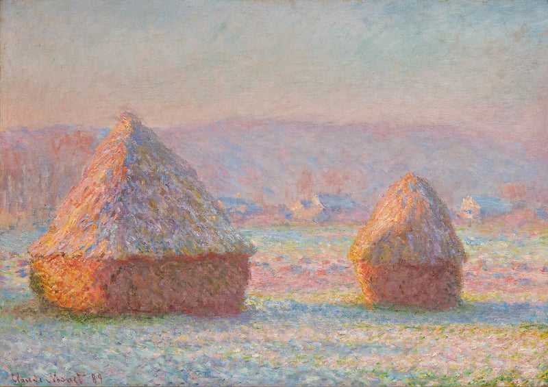 Les Meules, אפקט ג'לי לבן W1215 - קלוד מונה