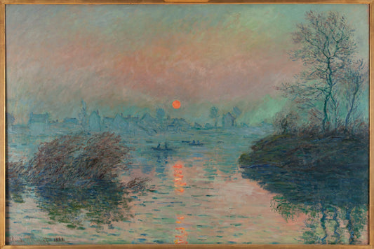 🌅 Coucher de soleil à Lavacourt – Claude Monet (1880)
