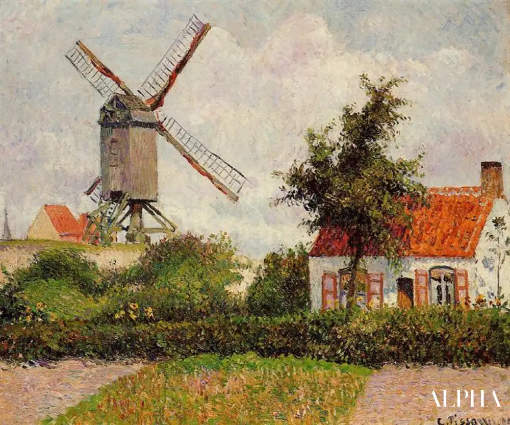 Moulin à vent à Knocke - Camille Pissarro - Reproductions de tableaux et peintures haut de gamme