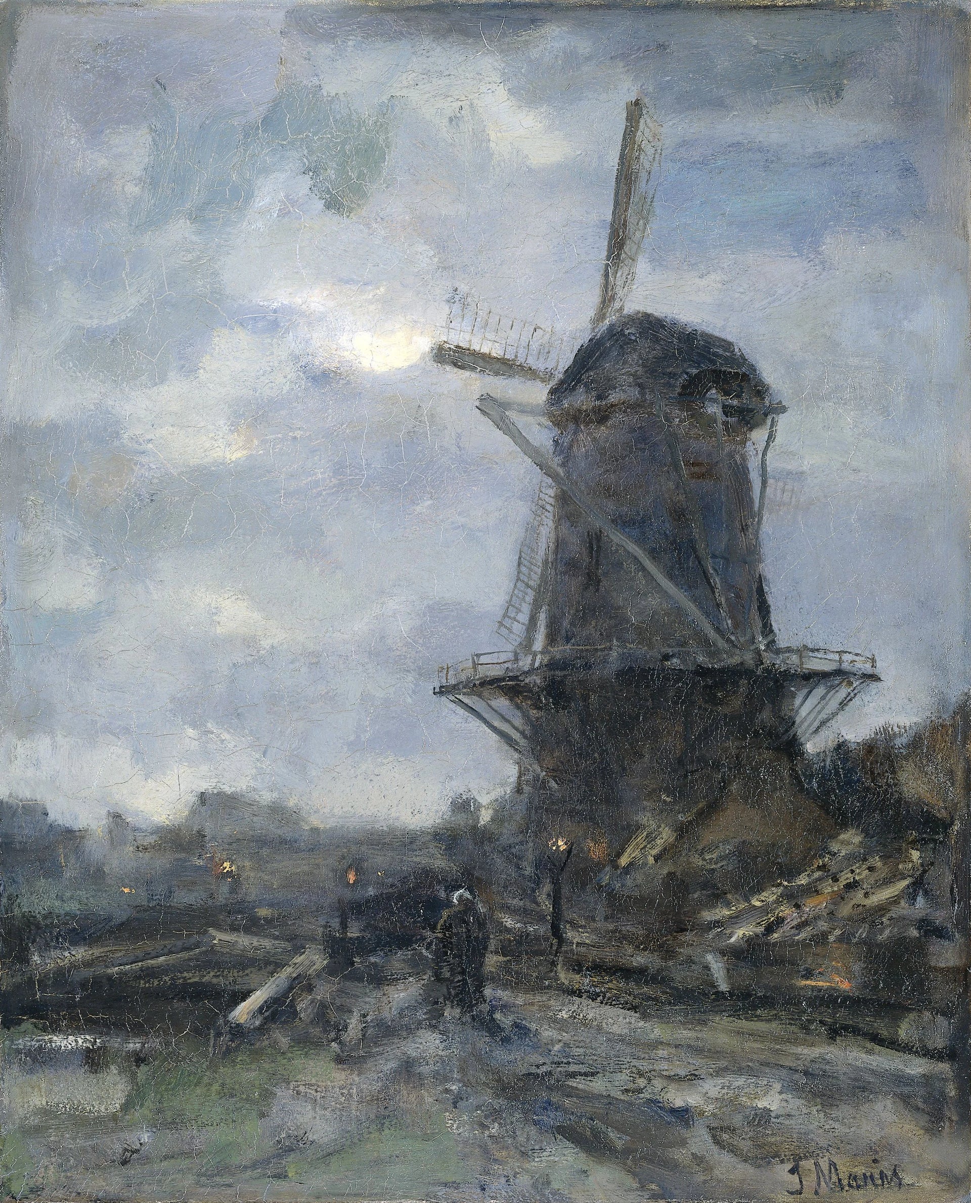 Moulin au clair de lune - Jacob Maris
