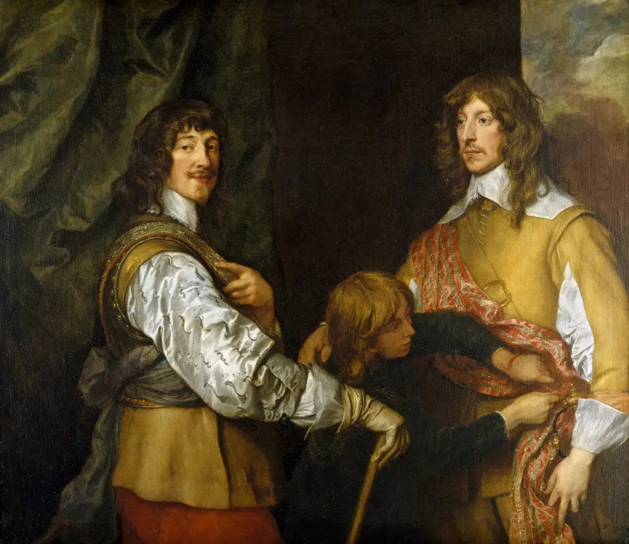 מונטג'וי בלונט, הראשון רוזן ניופורט (1597-1665), לורד ג'ורג' גורינג (1608-1657) ומשרת - אנטואן ואן דייק