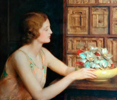 Reproduction du tableau « Nacre - John Collier » par Alpha Reproduction en peinture à l’huile