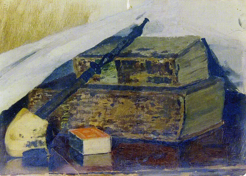 טבע דומם עם מקטרת וביבליונים - אדוורד מונק