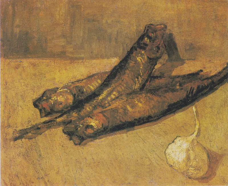 טבע דומם עם בצל ושום - Vincent van Gogh