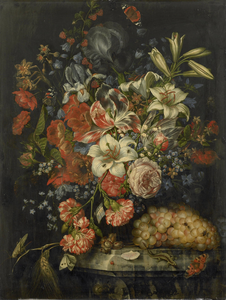 Nature morte aux fleurs et fruits - Ottmar Elliger