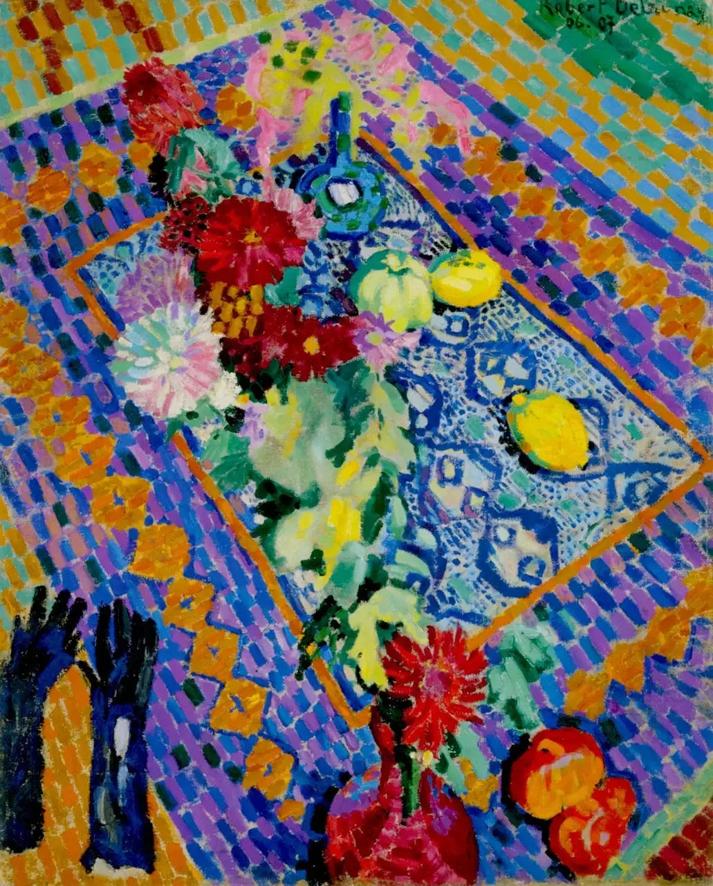 Nature morte aux gants - Robert Delaunay image 1 reproduction de peinture à l’huile