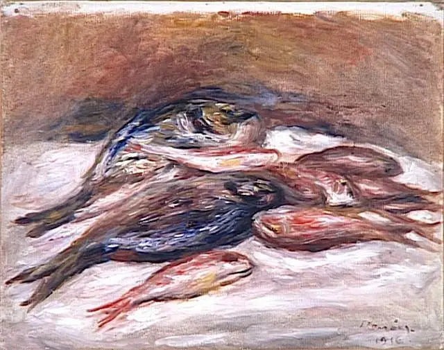 טבע דומם עם דגים - פייר-אוגוסט רנואר