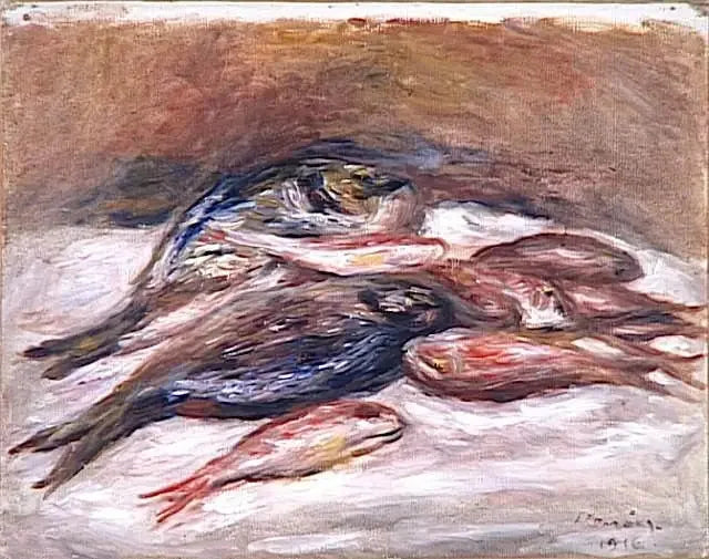 טבע דומם עם דגים - פייר-אוגוסט רנואר