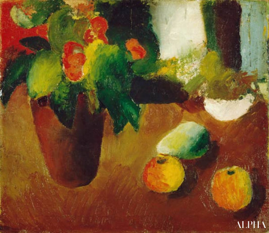 Nature morte avec bégonias - August Macke - Reproductions de tableaux et peintures haut de gamme