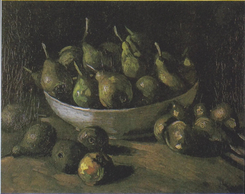 נוף דומם עם קערת אבן ואגסים - Vincent van Gogh
