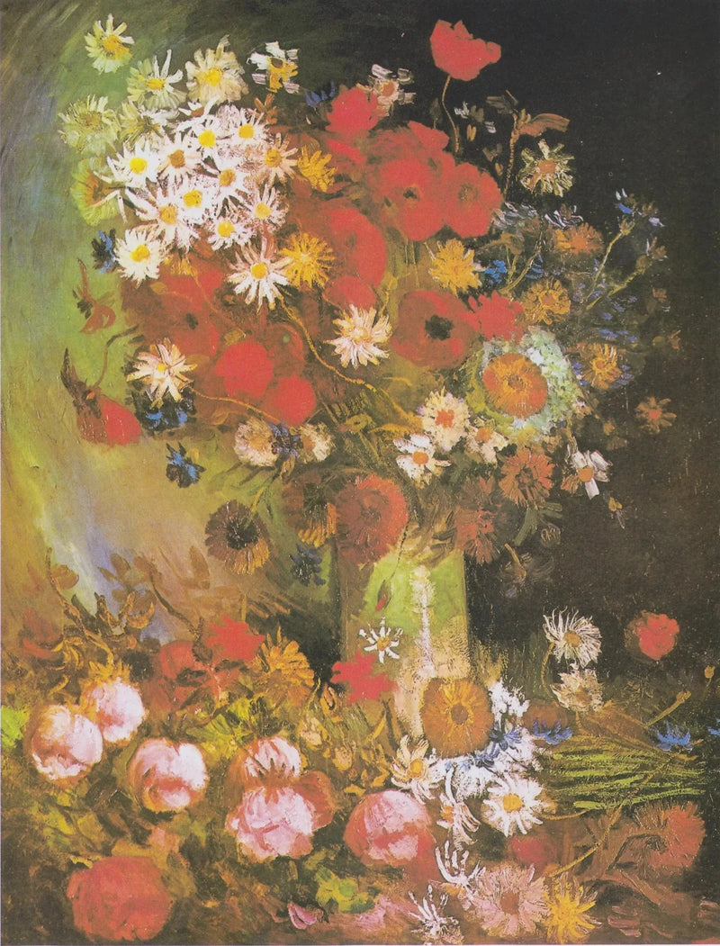טבע דומם עם פרחי שדה וורדים - Vincent van Gogh