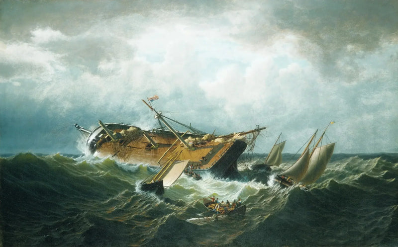 טביעה מול חופי נאנטקט (Navrage au large de Nantucket après une tempête) - ויליאם ברדפורד