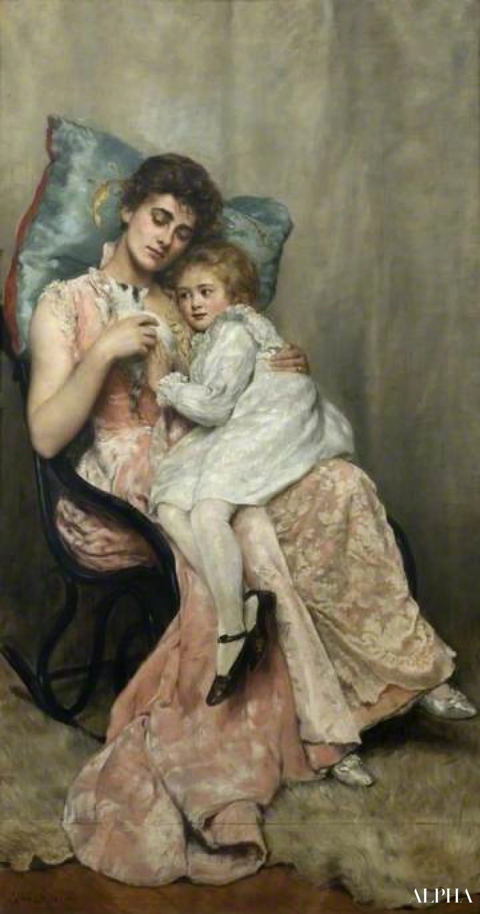 Reproduction du tableau « Nettie et Joyce - John Collier » par Alpha Reproduction en peinture à l’huile