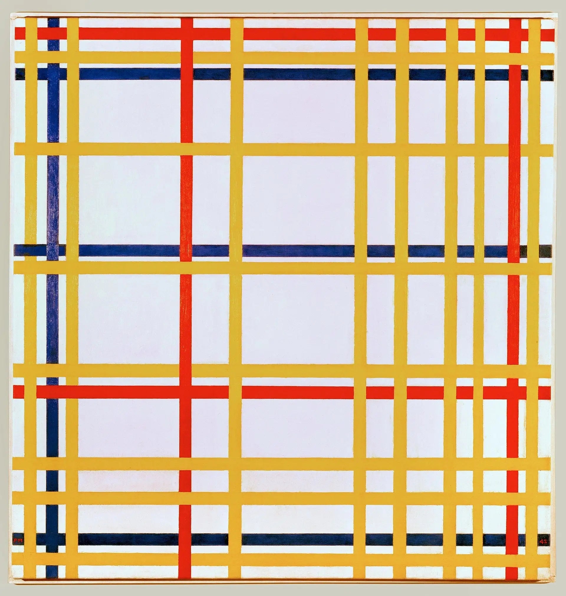New York - Piet Mondrian - Alpha Reproduction