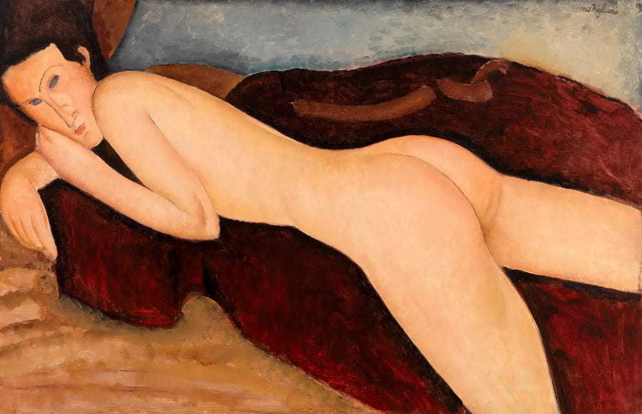 Nu couché de dos - Amedeo Modigliani image 1 copie peinte à la main à l’huile