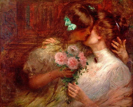 O beijo - Eliseu Visconti image 1 reproduction artisanale de tableau