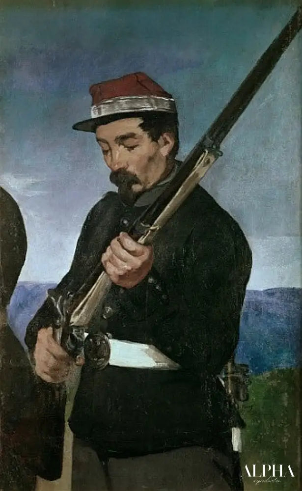 Officier non commissionné tenant son fusil - Edouard Manet - Reproductions de tableaux et peintures haut de gamme