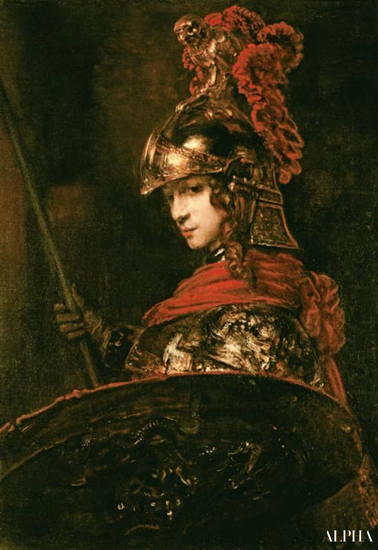 Pallas Athena ou, Figure en armure, 1664 - Rembrandt van Rijn - Reproductions de tableaux et peintures haut de gamme