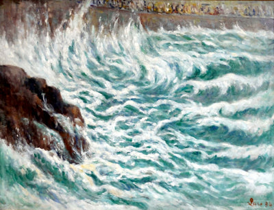 Paramé par gros temps - Maximilien Luce - Alpha Reproduction