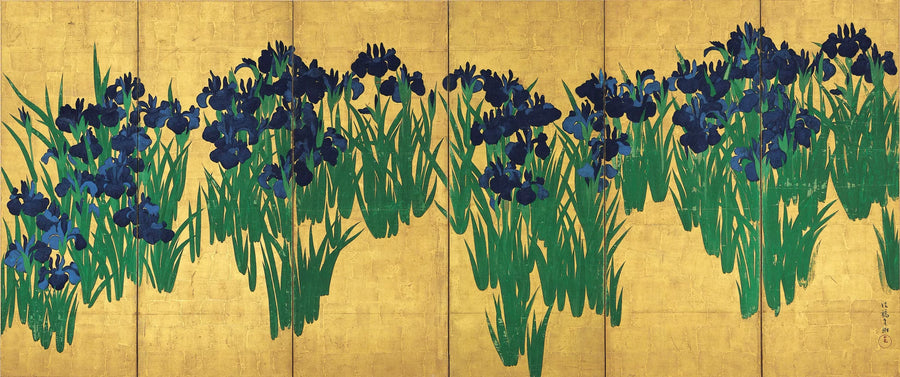 Paravents aux iris, Ogata Kōrin