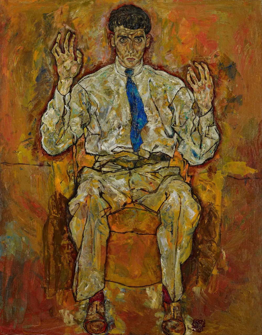 Reproduction du tableau « Paris de Gütersloh - Egon Schiele » par Alpha Reproduction en peinture à l’huile
