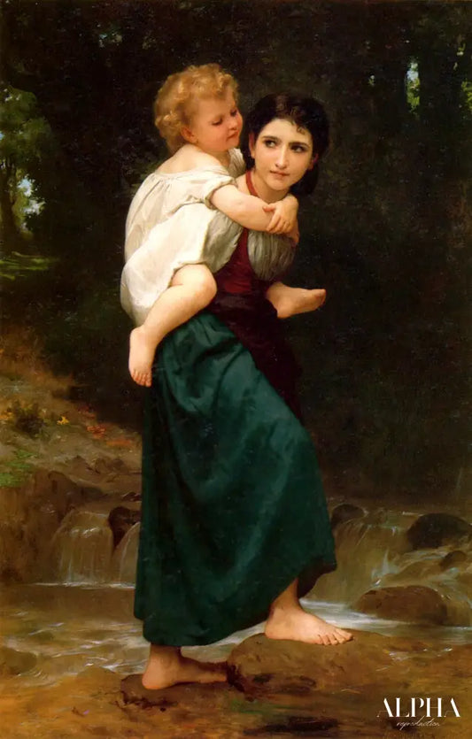 Passage gue - William Bouguereau - Reproductions de tableaux et peintures haut de gamme