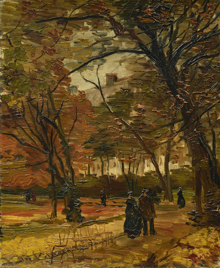 יער בולון עם עוברי אורח - Vincent van Gogh