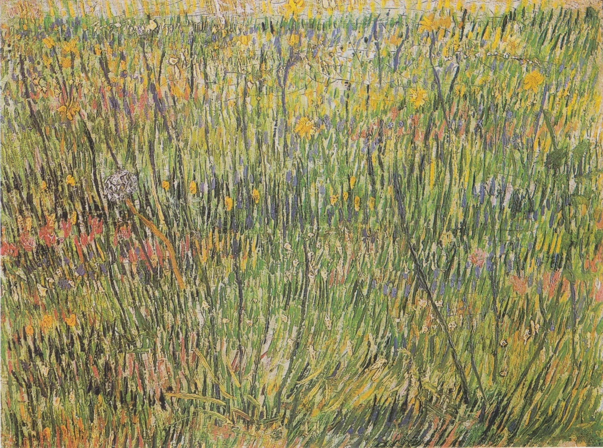 Pâturage en fleurs - Vincent van Gogh image 1 copie peinte à la main à l’huile