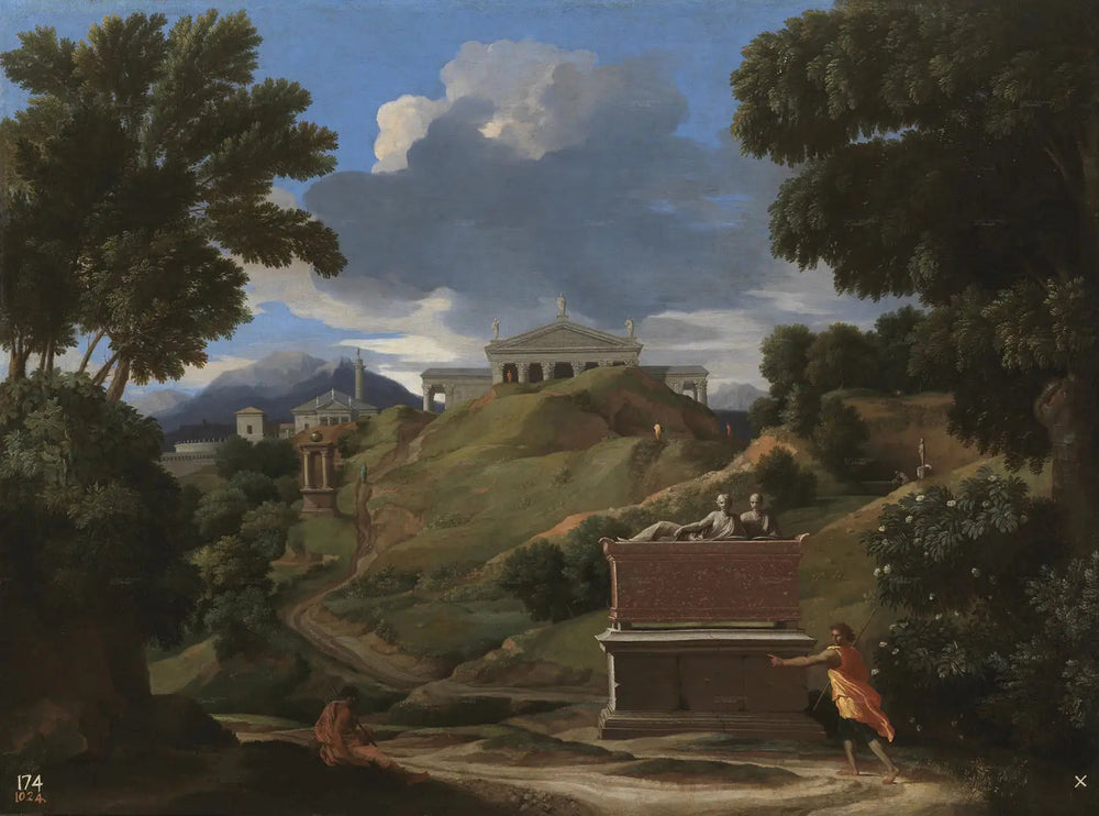 Paysage aux ruines - Nicolas Poussin image 1 tableau peint à l’huile sur toile