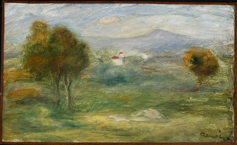 נוף עם בתים בקאן-סור-מר - פייר-אוגוסט רנואר