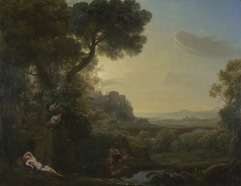 Paysage avec Narcisse et Écho - Claude Lorrain - Alpha Reproduction