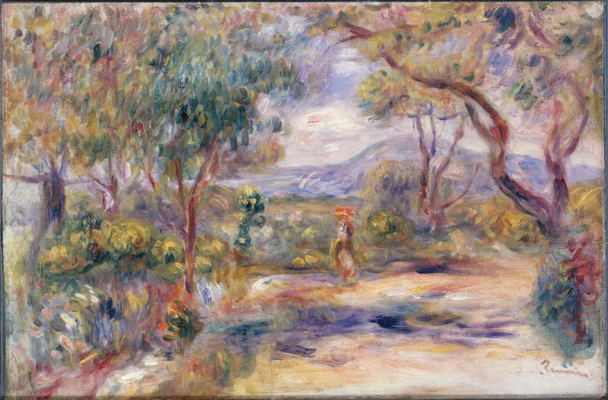 Paysage à Cagnes, jardin de Renoir, vers 1914, Allen Memorial Art Museum 1942.119 – reproduction peinture à l’huile sur toile