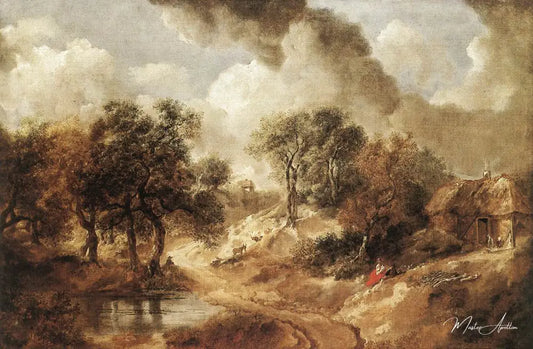 Paysage dans le Suffolk - Thomas Gainsborough - Reproductions de tableaux et peintures haut de gamme