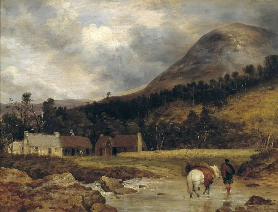 נוף סקוטי: הגעת אייל (דמות וחיות של סר E. Landseer) - אדווין הנרי Landseer