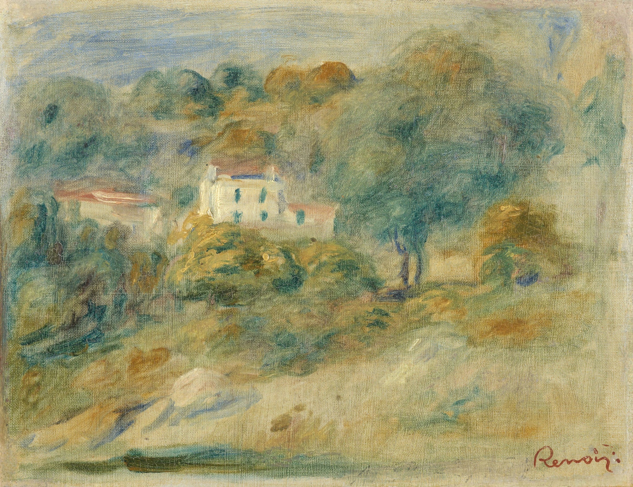 Paysage du Midi de Renoir, vers 1910, MCBA Lausanne 2004-045 – reproduction peinture à l’huile sur toile