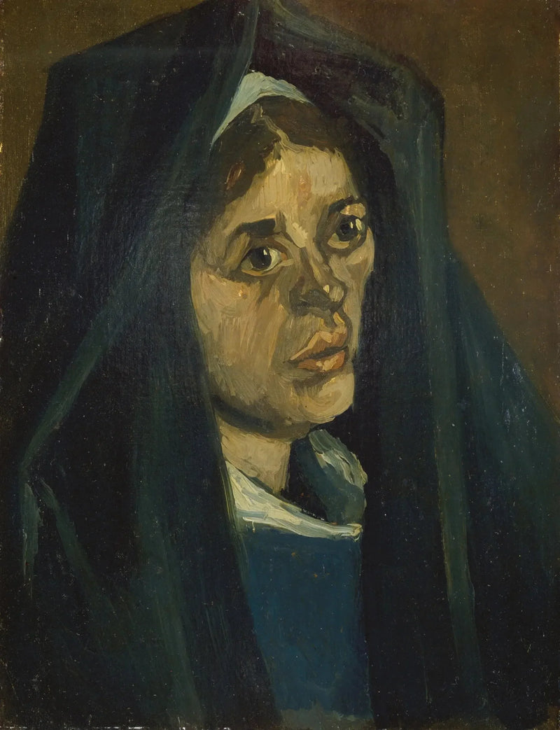 אשה כפרית עם צעיף ירוק - Vincent van Gogh