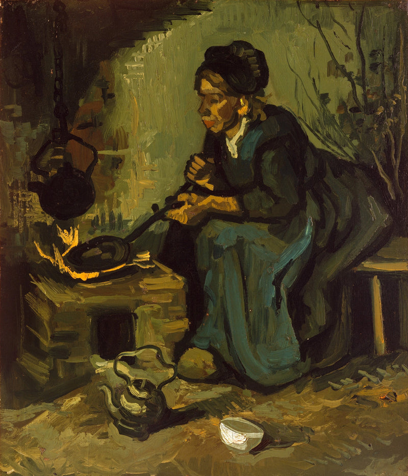 אישה כפרית מבשלת. - Vincent van Gogh