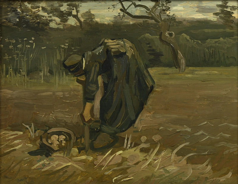 אישה כפרית חופרת תפוחי אדמה - Vincent van Gogh