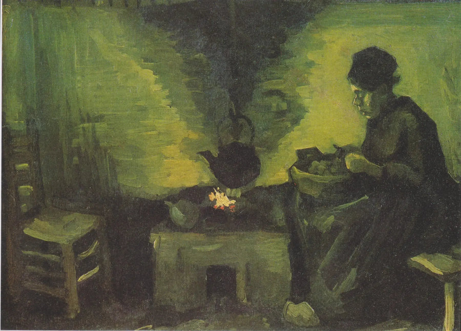 אשה כפרית ליד האח - Vincent van Gogh