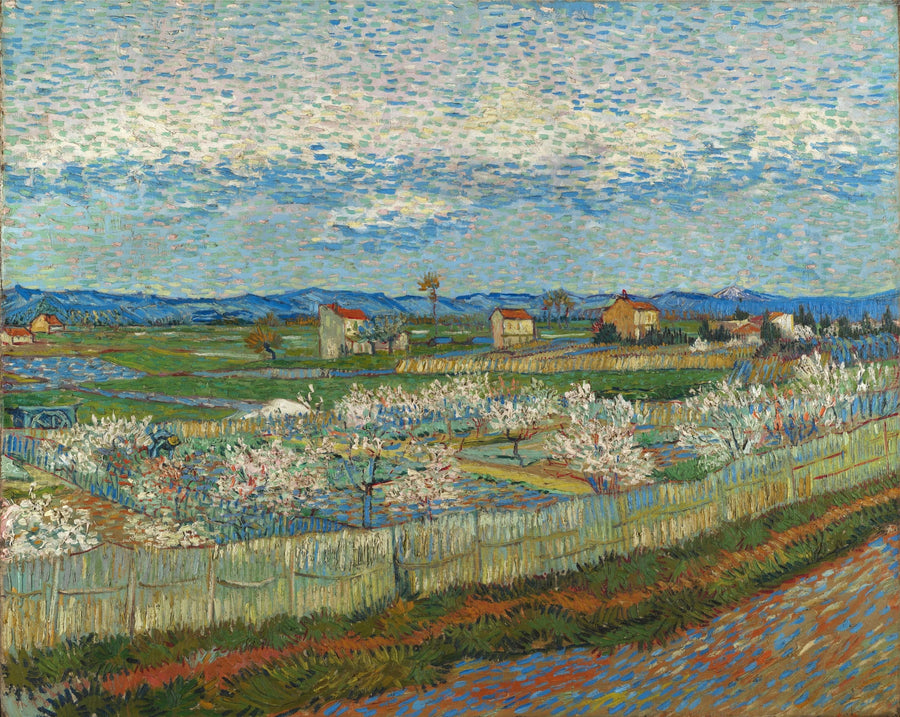 Pêchers en fleurs dans la plaine de la Crau F514 de Vincent van Gogh, Courtauld Gallery