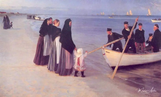 Pêcheurs à Skagen - Peder Severin Kroyer - Reproductions de tableaux et peintures haut de gamme