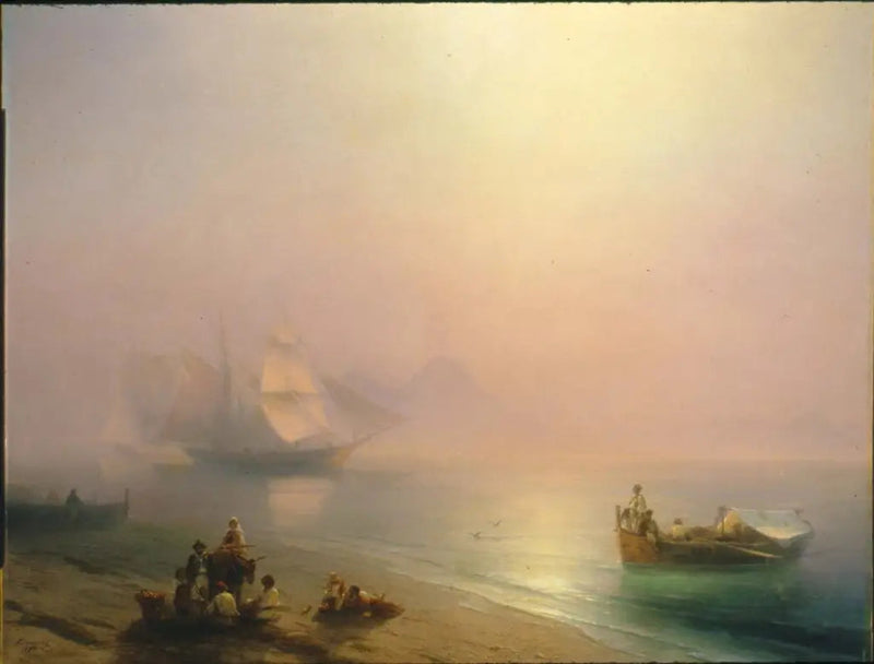 דייגים ומשפחותיהם על שפת מפרץ נאפולי - איוון איוואזובסקי