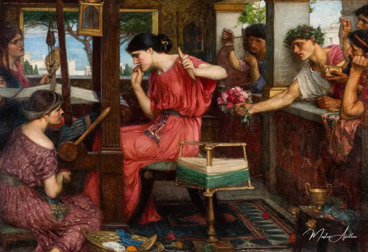 Pénélope et les prétendants - John William Waterhouse Reproductions de tableaux à la peinture à l’huile