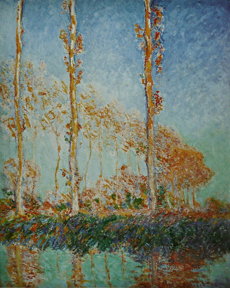 Les Peupliers, שלושה עצים ורודים, סתיו W1307 - קלוד מונה