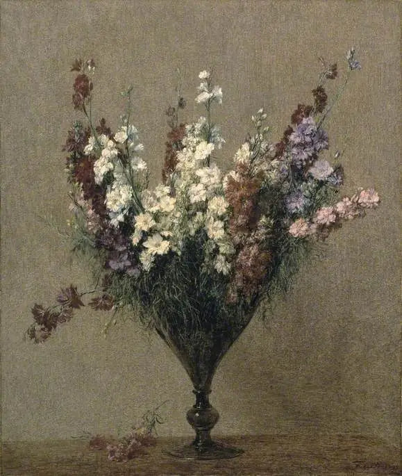 Pied d'alouette - Henri Fantin-Latour image 1 reproduction de peinture à l’huile